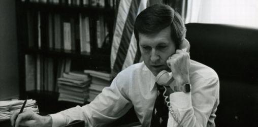 Cohen in his office in 1977