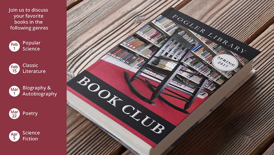 2017 Library Book Club Schedule