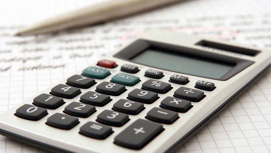 Calculator on paper