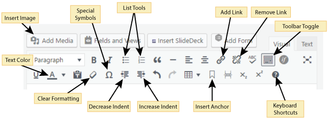 Screen capture of toolbar showing tool tips