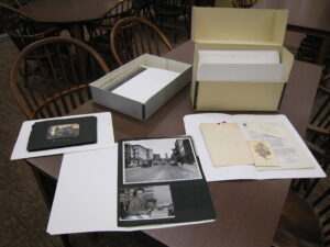 sample manuscript folders in Special Collections