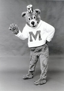 UMaine mascot Bananas the Bear in 1983
