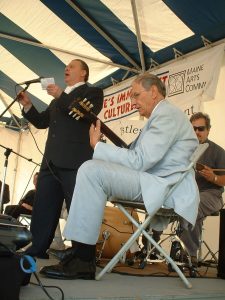 Festival participants performing Argentinean tango music at the Folk and Traditional Arts Stage at the American Folk Festival in Bangor in 2005.