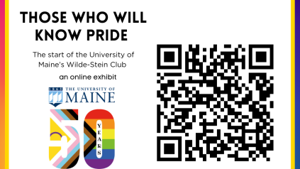 Flyer for Maine's Wilde-Stein Club new online exhibit