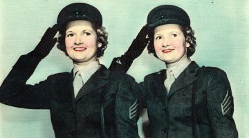 Two women in World War II military uniform, circa 1944.