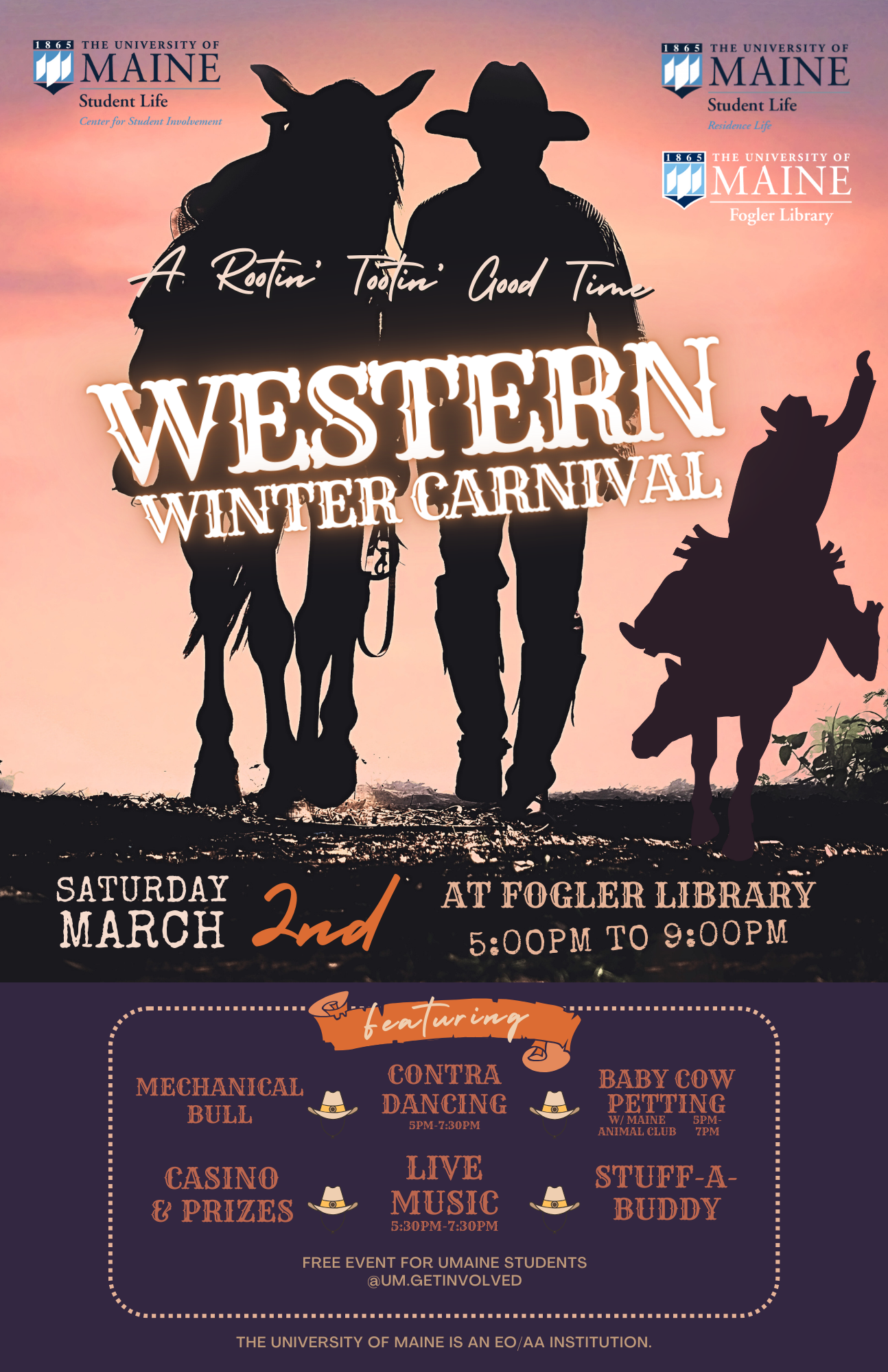 Flyer with information about the Western Winter Carnival.